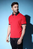 Dhruvi Trendz Mens Polycotton Casual Men T-Shirt Regular Fit Western (Dupli-Dt-Mt-1011_Red_2Xl)
