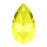 50pcs Czech Faceted Crystal Glass Pear Chandelier Pendant Drop Beads Suncatcher 22mm Large November Topaz Yellow Birthstone