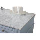 Elegant Decor Park Avenue 60 Metal Mdf Marble Single Bathroom Vanity In Gray