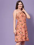 Oomph! Women'S Western & Fusion Wear Dresses For Women Orange - Md593,Orange 4,Orange 4,L