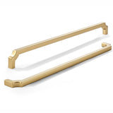 khtumeware 1-Pack 18 Inch Square Brushed Gold Appliance Cabinet Pulls, Solid Satin Gold Zinc Alloy Heavy-Duty Handles for Kitche