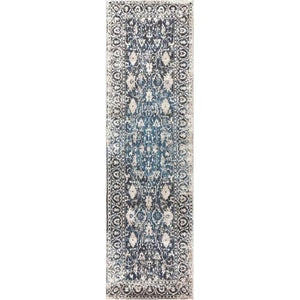 Alora Decor Swagger 2'3' X 7'7' Distress Taupe/Blue/Medium Blue/Dk Blue Rug