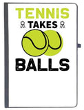 Udnag Ruled Notebook Diary Tennis | Tennis Takes, [A5 80Pages 80Gsm]