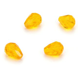 100pcs Adabele Austrian 8mm Faceted Teardrop Crystal Beads Light Topaz Yellow Compatible with 5500 Swarovski Crystals Preciosa