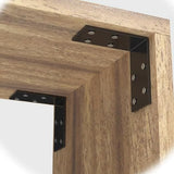 Black Heavy Duty L Brackets 3x3 Inch (8 Pack) 12-Gauge Steel Corner Braces, 90 Degree Angle Brackets for Wood Furniture, Shelves