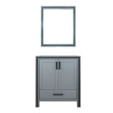 Lexora Ziva 30 in W x 22 in D Dark Grey Bath Vanity and 28 in Mirror