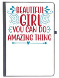 Udnag Ruled Notebook Diary Girl | Beautiful Girl You Can Do Amazing Thing, [A5 80Pages 80Gsm]
