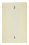Leviton 78014 1Gang No Device Blank Wallplate, Standard Size, Thermoset, Box Mount, Light Almond