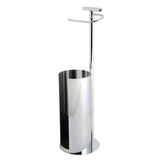 Kingston Brass CC2031 Continental Freestanding Toilet Paper Holder with Roll Storage and Phone Stand, Polished Chrome