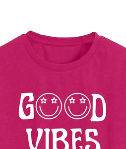 Toplot Text Printed Round Neck Crop Top For Women (Vibes-Crop-Top-5202-Pink-M),Pink,,B0DCTK8LLK
