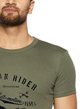 Adro Men'S Regular Fit T-Shirt (Rnr-M-Ame-Ol-L_Olive Green_Large)