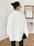Leriya Fashion Oversized Shirt For Women | Shirt For Women Stylish Western | Long Shirt For Women (Small, White)
