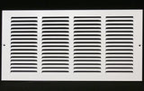HVAC Premium 16 x 8 [Duct Opening] Flat Stamped Steel Return Air Grille - Sidewall and Ceiling - HVAC Vent Duct Cover - Whit