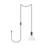 Living District Destry 1-Light Mid-Century Metal Pendant - Black Finish