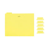 Staples 163519 Hanging File Folders 5-Tab Letter Size Yellow 25/Box (163519)