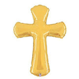 Shindigz Gold Cross Shape Mylar Balloon