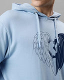 Adro Men'S Cotton Neck Hooded Sweatshirt (H24-Devi-Sk_Sky Blue,Sky BlueApparel,L