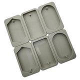 ATORSE 2x3D Candle Aroma Wax Tablet Silicone Mold F: 2 Rhombus 2 Rectangle 2 Oval