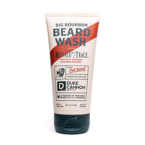 Duke Cannon Supply Co. Big Bourbon Beard Wash, 6 Fl Oz, Oak Barrel Scent - Made With Plant-Based Ingredients To Strengthen, Reju