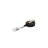 Advantus Clip On Badge Reel, Black, 25/Pack (75666)