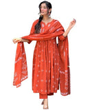 Gosriki Women'S Rayon Viscose Anarkali Printed Kurta With Pant & Dupatta (Etasha Orange-Gs_Xxl_Orange_Xx-Large),Orange,2,B0F9X6R12R
