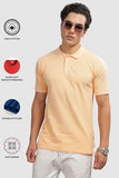 ADRO Polo T Shirt for Men | Plain Polo T-Shirt | 100% Cotton Polo Tshirt | Regular Fit Polo| Available in Plus Size Polo|PN24-ST-PLN-PE-2XL,Peach Fuzz