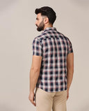 Toplot Men'S Regular Fit Casual Shirt Checks Design With Spread Collar & Half Sleeves (Chex-Shirt-5177-Uniform-L),Uniform,,B0CYGLKNYY