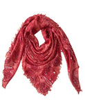 Cashmere Craft Pure Visscose Rayon Red Printed Scarf/Stoles For Women Summer