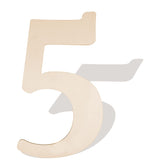 17 Inch Large Wooden Numbers, Blank Wooden Number 5 Shape Cutouts Big Unfinished Wood Numbers Signs for Craft Wall Decor Paintin