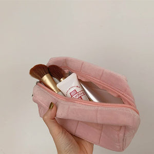 XPONNI Small Cosmetic Bag Cute Makeup Bag Y2k Accessories Aesthetic Make Up Bag Y2k Purse Cosmetic Bag for Purse (pink)