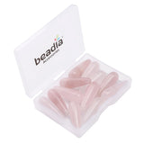 BEADIA Natural Rose Quartz Teardrop Stone Beads 10x30mm 12pcs Dangle Earring Charm for DIY Jewelry Making
