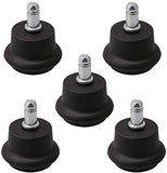 5PCS Bell Glides 2 Replacement Office Desk Chair or Stool Swivel Caster Wheels,Easy Conversion from Wheeled Casters to Stationar