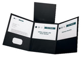 Oxford TriFold Folder W/3 Pockets, 150Sheet Capacity, 11 X 8.5, Black, 20/Box