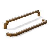 khtumeware 2-Pack 10 Inch Square Antique Brass Cabinet Pulls, Solid Zinc Alloy Heavy-Duty Handles for Kitchen/Bathroom Cabinets,