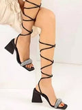 Shoetopia Girls Dream Black Heeled Sandal - 6 Uk (Girls-Dream-Black),Black,6,B0CQJZ6WP4