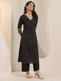 Libas Women'S Pure Cotton Kurta Sets (49118_Black_Xl)
