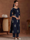 Libas Women'S Cotton Kurta Set (36914 Blue Xl