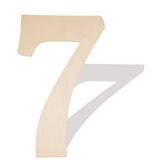14 Inch Large Wooden Numbers, Blank Unfinished Wooden Number 7 Shape Cutouts Big Wood Numbers Signs for Craft Wall Decor Paintin