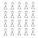 ATORSE 4x20pcs 8mm Pendant Pinch Bails Connector Clasp DIY Jewelry Making Dull Silver