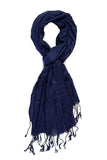 Kosweem 3D Plain Fashionable Winter Wear Thin Scarf/Stole/Shawl For Baby Girls Womens(Navy Blue)