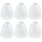 6-Pack White Frosted Glass Shades, Bell Shaped Glass Shade Covers Ceiling Fan Lamp Replacements, Light Fixtures Lampshade for Ch