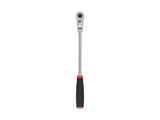 TEKTON 3/8 Inch Drive x 12 Inch Flex Head Quick-Release Comfort Grip Long Ratchet | SRH32112
