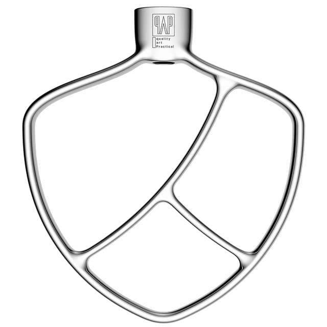 Flat Beater Replacement for KitchenAid 7/8 Qt. Bowl-Lift Stand Mixers/Polished 18/8 Stainless Steel Paddle Accessories/No coatin