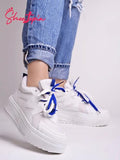 Shoetopia Smart Casual White Sneakers For Girls-Eu40,White,7,B0D5HQMPLP