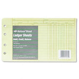 National Brand FourRing Binder Refill Sheets SHEET,DR/CR/BAL,5X8.5LDGR SCSM11 RED (Pack of10)