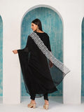 Anni Designer Women'S Rayon Blend Straight Embroidered Kurta With Pant & Dupatta (Trp Black-Nb_L_Black_Large),Black,L,Rayon Blend,Regular,