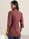 Libas Women'S Cotton Floral Regular Kurta Set (29405O_Maroon
