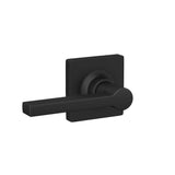 Lock Scout Straight Lever with Square Trim Dummy Door Handle, Matte Black Finish