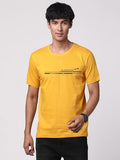 Adro Men'S Graphic Printed 100% Cotton T-Shirt - Regular Fit, Printed T-Shirts For Men (Rn24-Rac-Mu_Mustard_M)