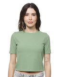 FYLTR Women's Regular Fit T Shirt (FYLSS25WKT-1010_Moss Green,Moss Green